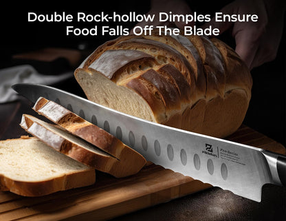 Resharpenable Bread Knife for Homemade Bread, 8 Inch