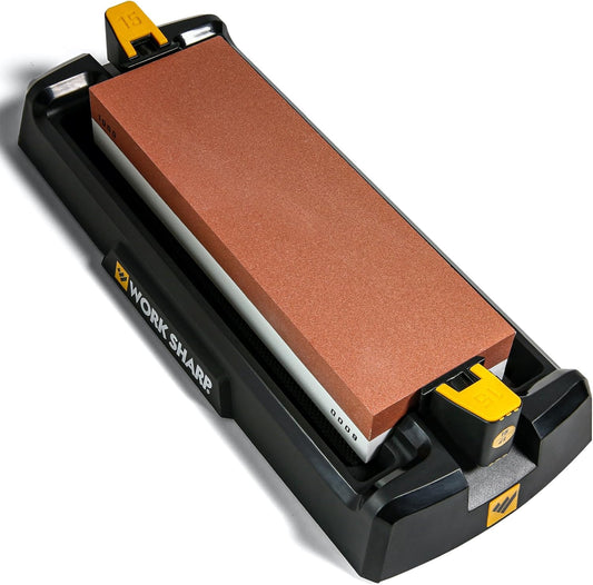 Benchtop Whetstone Knife Sharpener - For Knives & Edged Tools - Kitchen, Pocket, & Fillet Knives