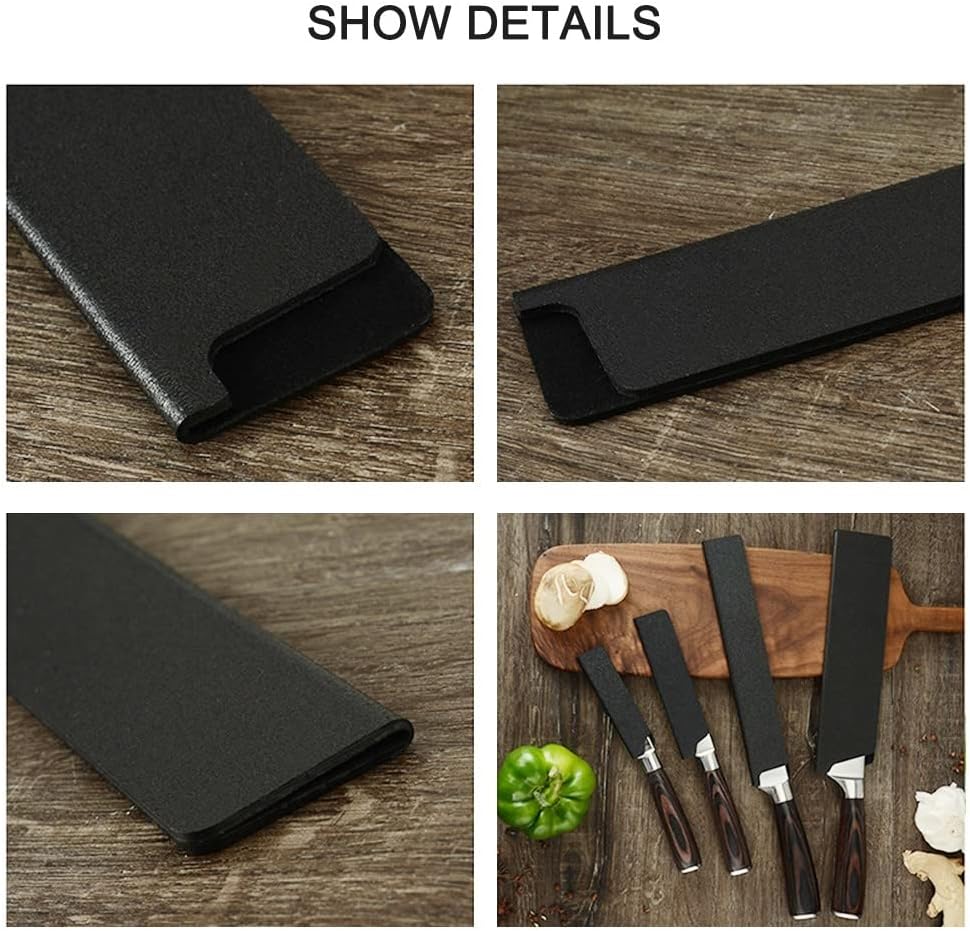 Knife Edge Guards, 5"/6.5"/8"/9.5" Blade Protector Knife Holder Sleeve for Chef Knife (Knife Not Included)