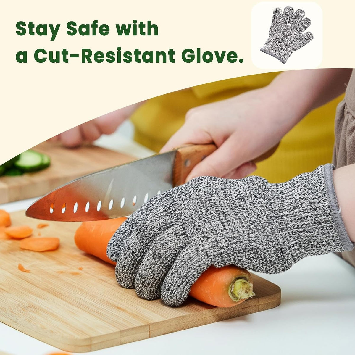 Kids Knife Set for Real Cooking, Kid-friendly Kitchen Chef Knives | 4PCS, Food-grade Stainless Steel Cutting Blades, Wooden Handle, BPA-free, for Teenager 7，8-12