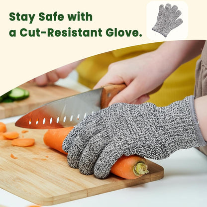 Kids Knife Set for Real Cooking, Kid-friendly Kitchen Chef Knives | 4PCS, Food-grade Stainless Steel Cutting Blades, Wooden Handle, BPA-free, for Teenager 7，8-12