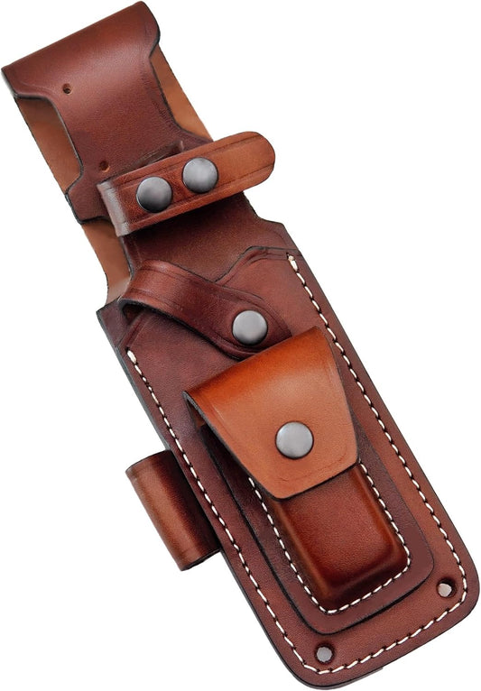 TOP GRAIN Leather Knife Sheaths for Fixed Blade Knives, Leather Knife Sheath for Belt, Leather Knife Holster Belt Knife Holder, Vertical Knife Sheath for Belt No:207