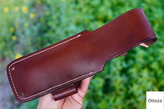 TOP GRAIN Leather Knife Sheaths for Fixed Blade Knives, Leather Knife Sheath for Belt, Leather Knife Holster Belt Knife Holder, Vertical Knife Sheath for Belt No:207