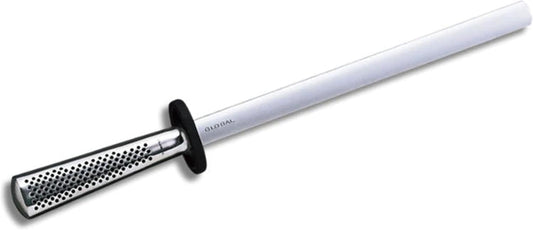 Global Honing Rod G-38/B, 10in/26cm Knife Diamond Sharpening Steel, 10", White