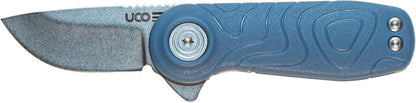 Tinkham Liner Lock Pocket Knife with D2 Steel Blade, Ocean Blue, 1.5 Inch Blade