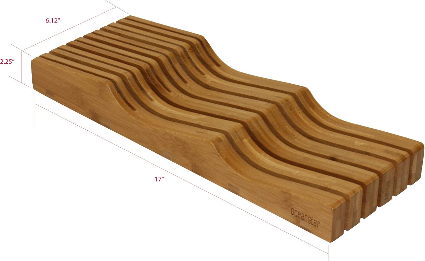 In-Drawer Bamboo Knife Organizer
