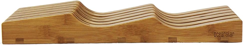 In-Drawer Bamboo Knife Organizer