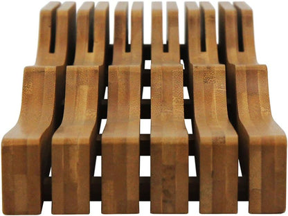 In-Drawer Bamboo Knife Organizer