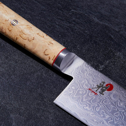 Miyabi Birchwood SG2 Japanese Chef's Knife, 8-inch, Chef's Kitchen Knife, Karelian Birch Handle, 100-layer flower Damascus pattern, Handcrafted in Seki, Japan