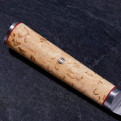 Miyabi Birchwood SG2 Japanese Chef's Knife, 8-inch, Chef's Kitchen Knife, Karelian Birch Handle, 100-layer flower Damascus pattern, Handcrafted in Seki, Japan