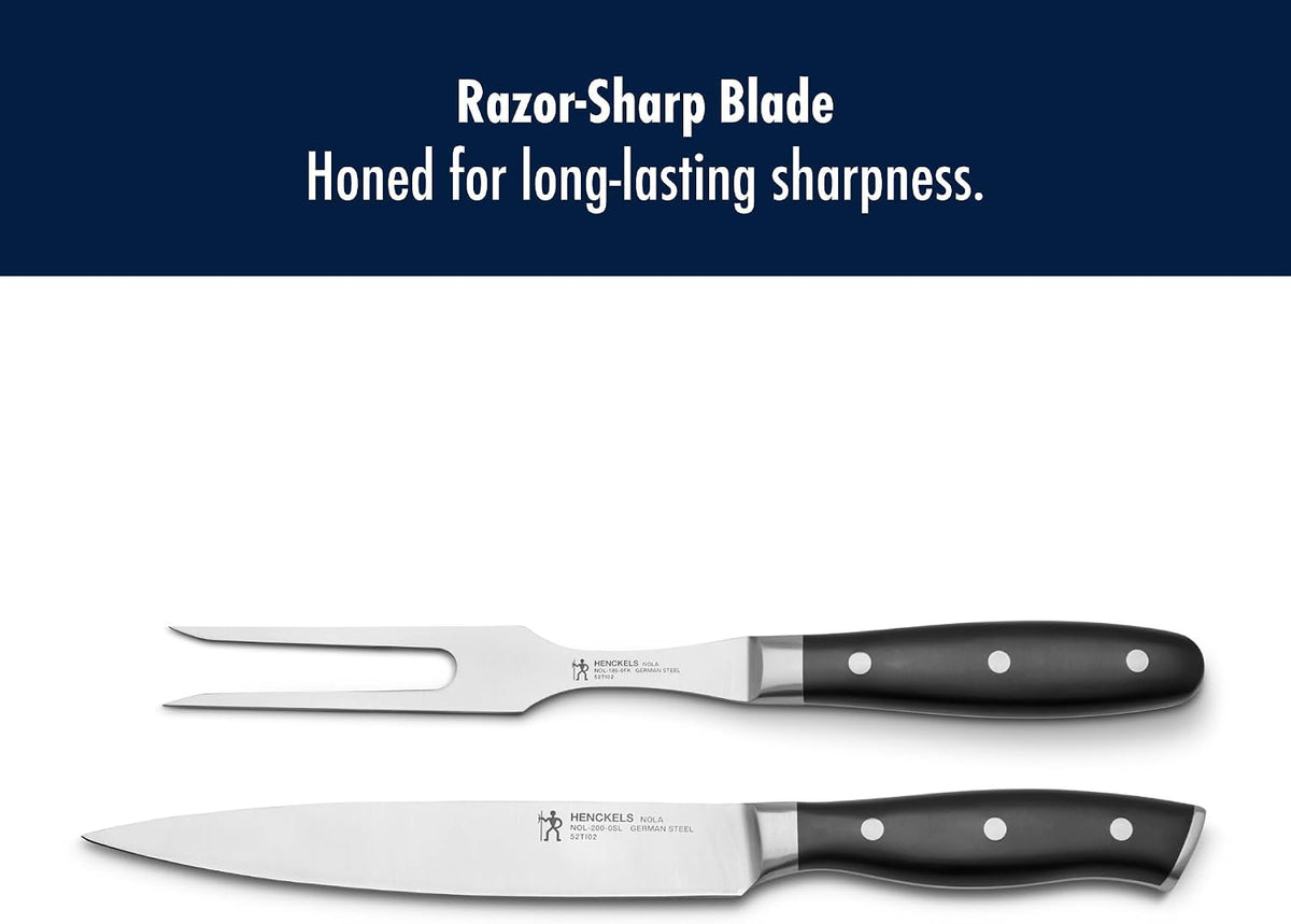 x EMERIL Lagasse The Nola Collection Razor-Sharp German 2-pc Carving Knife Set, Made in Company-Owned German Factory with Special Formula Steel perfected for almost 300 Years, Dishwasher Safe