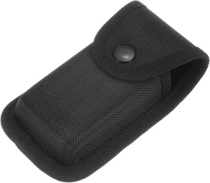 Nylon Pocket Knife Sheath 6.5" x 2.8" Horizontal Vertical Carry Belt Loop Multi-Tool Pouch Folding Knife Belt Sheath with Snap Closure for Outdoor Daily Use, Black
