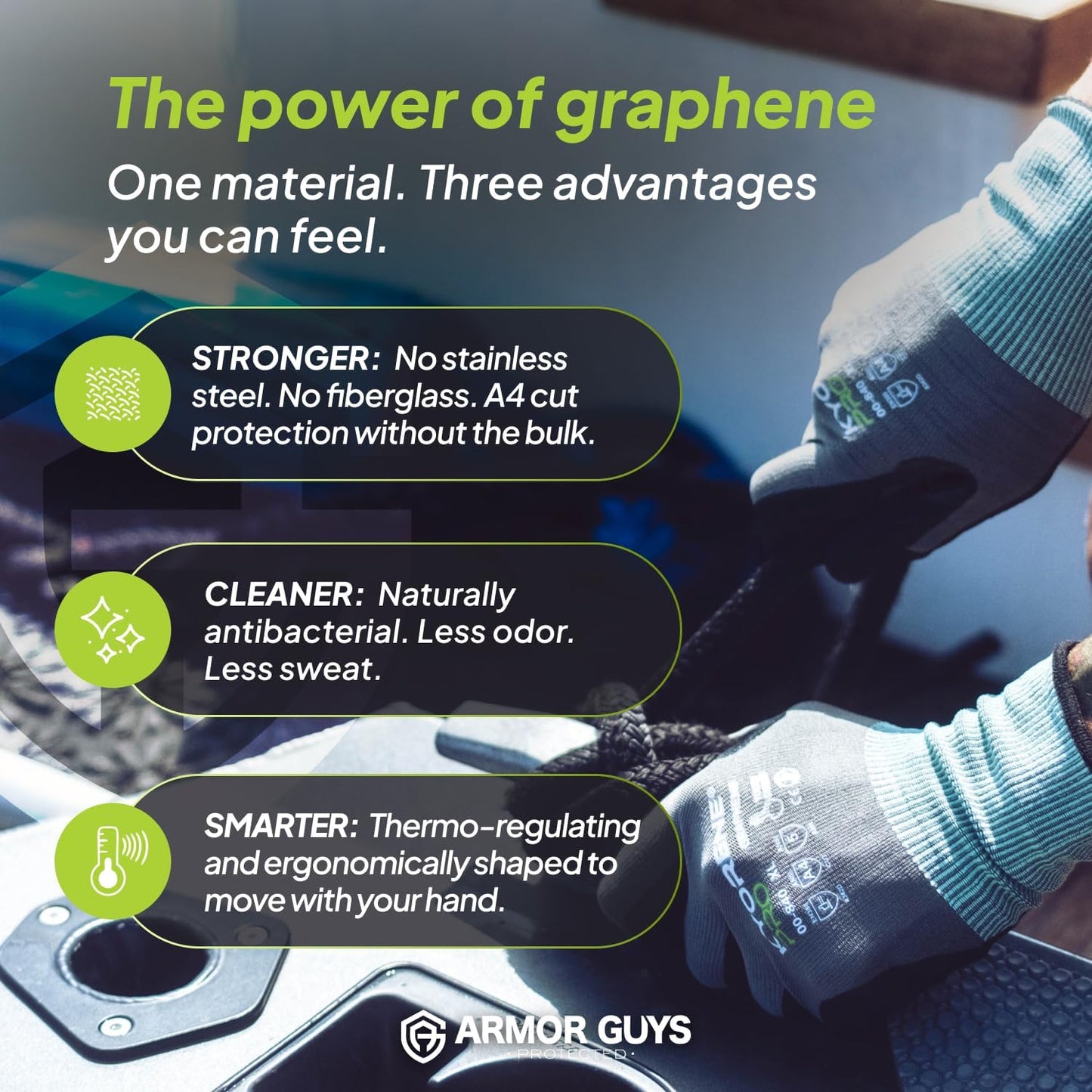 00-840 Cut Resistant Work Gloves – Large, 12 Pairs | 18-gauge Kyorene Pro graphene gloves with touchscreen nitrile-coated palms for construction, industrial and everyday use.