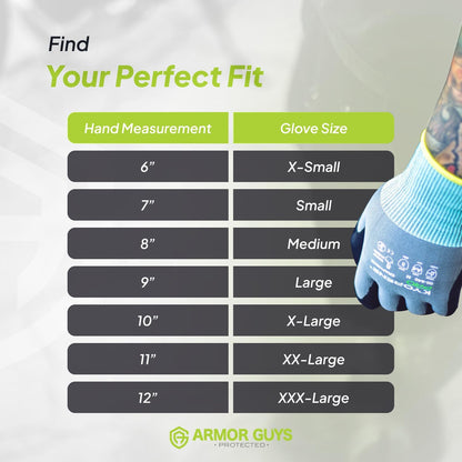 00-840 Cut Resistant Work Gloves – Large, 12 Pairs | 18-gauge Kyorene Pro graphene gloves with touchscreen nitrile-coated palms for construction, industrial and everyday use.