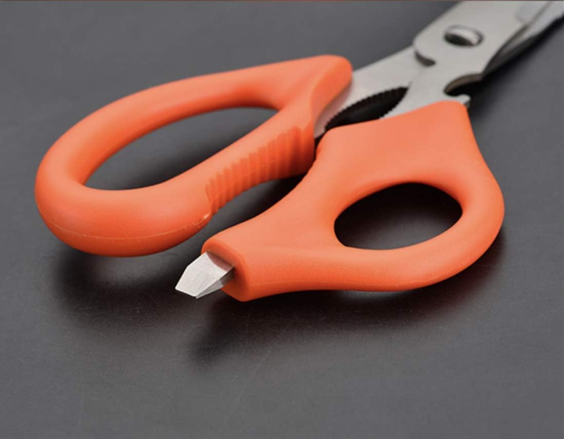 CleanCut All Purpose Shears 9” - Stainless Steel Kitchen Scissors for Poultry, Meat, Herbs, Utility - Dishwasher Safe - Heavy Duty Sharp Blade Cuts Wire, cable, rope (1)
