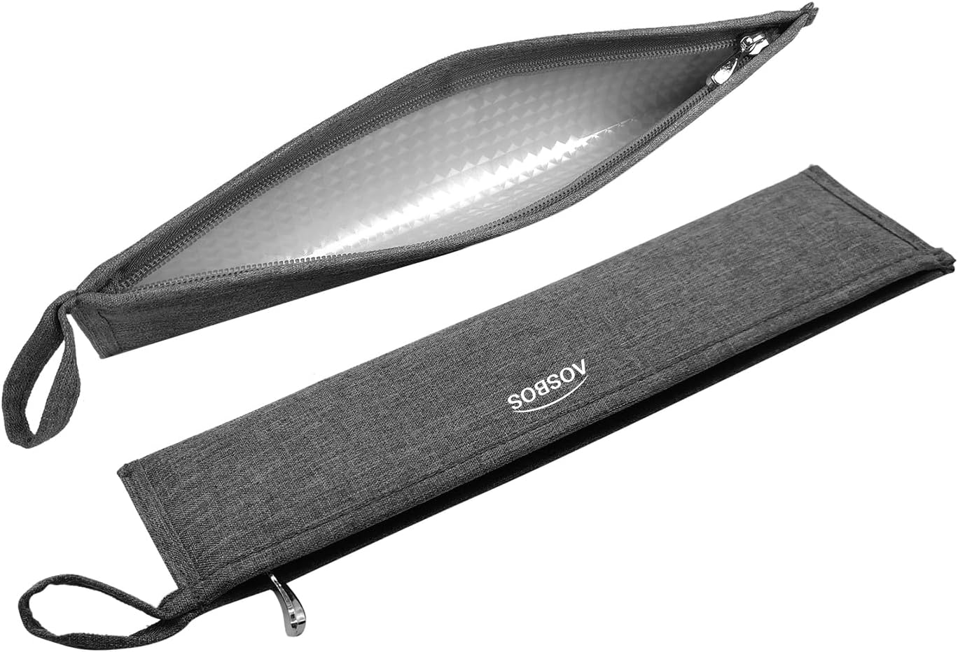 Chopstick Carrying Case without Chopsticks, Reusable Chopsticks Bag, Chopsticks Sleeve, Travel Utensil Set Pouch for Metal, Bamboo, Stainless Steel Chopsticks - Black