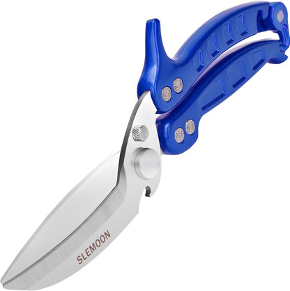 Heavy Duty Kitchen Shears,Poultry Shears with Safety Lock,Black | Dishwasher Safe and Stainless Food Kitchen Scissors for for Chicken, Meat Cutting, Turkey, Fish, Vegetables, Spring Loaded