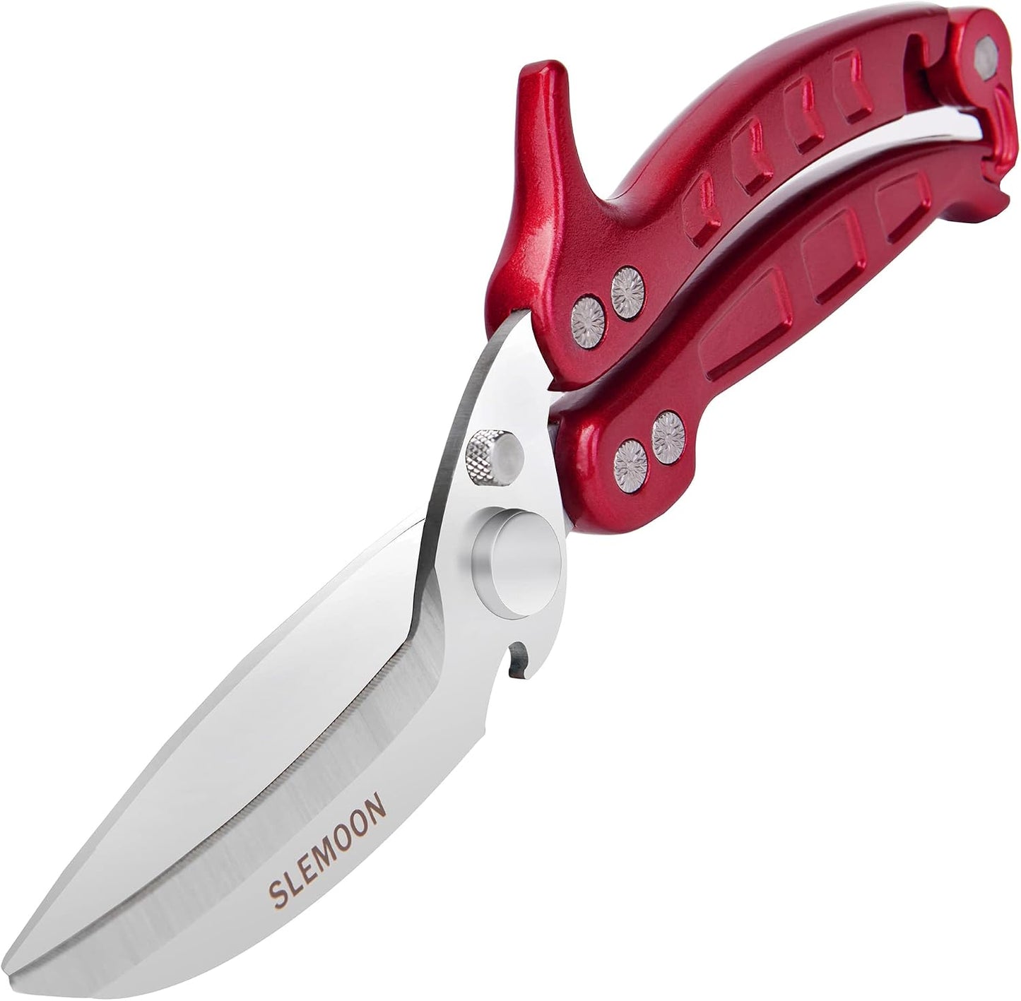 Heavy Duty Kitchen Shears,Poultry Shears with Safety Lock,Black | Dishwasher Safe and Stainless Food Kitchen Scissors for for Chicken, Meat Cutting, Turkey, Fish, Vegetables, Spring Loaded