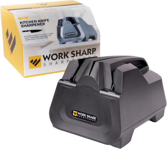 Electric Kitchen Knife Sharpener - Get knives ready for cookouts and BBQ's- Fits in Kitchen Drawer, Sharpens every time, fast & easy