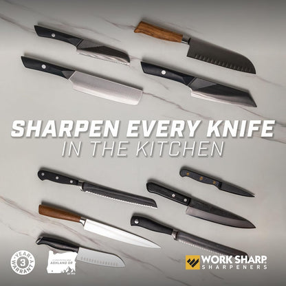 Electric Kitchen Knife Sharpener - Get knives ready for cookouts and BBQ's- Fits in Kitchen Drawer, Sharpens every time, fast & easy