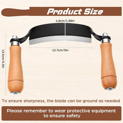 10 Inches Draw Knife Debarking Tool for Woodworking, Straight Draw Shave Knife Wood Carving Hand Tool for Tree Bending Broach Peeling, Whittling, Shaping, Detailing, Stripping