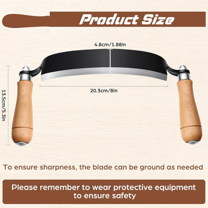 10 Inches Draw Knife Debarking Tool for Woodworking, Straight Draw Shave Knife Wood Carving Hand Tool for Tree Bending Broach Peeling, Whittling, Shaping, Detailing, Stripping