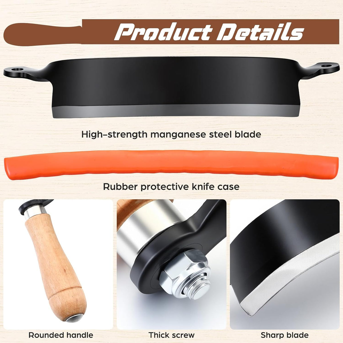 10 Inches Draw Knife Debarking Tool for Woodworking, Straight Draw Shave Knife Wood Carving Hand Tool for Tree Bending Broach Peeling, Whittling, Shaping, Detailing, Stripping