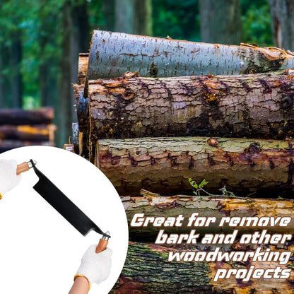 10 Inches Draw Knife Debarking Tool for Woodworking, Straight Draw Shave Knife Wood Carving Hand Tool for Tree Bending Broach Peeling, Whittling, Shaping, Detailing, Stripping