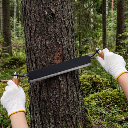 10 Inches Draw Knife Debarking Tool for Woodworking, Straight Draw Shave Knife Wood Carving Hand Tool for Tree Bending Broach Peeling, Whittling, Shaping, Detailing, Stripping