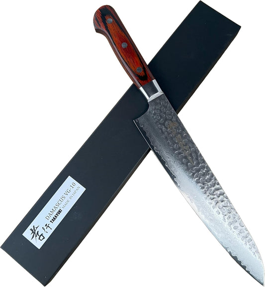 Sakai Hammered Damascus 33 Layer Vg-10 Japanese 07396 Gyuto 240mm Chef Knife