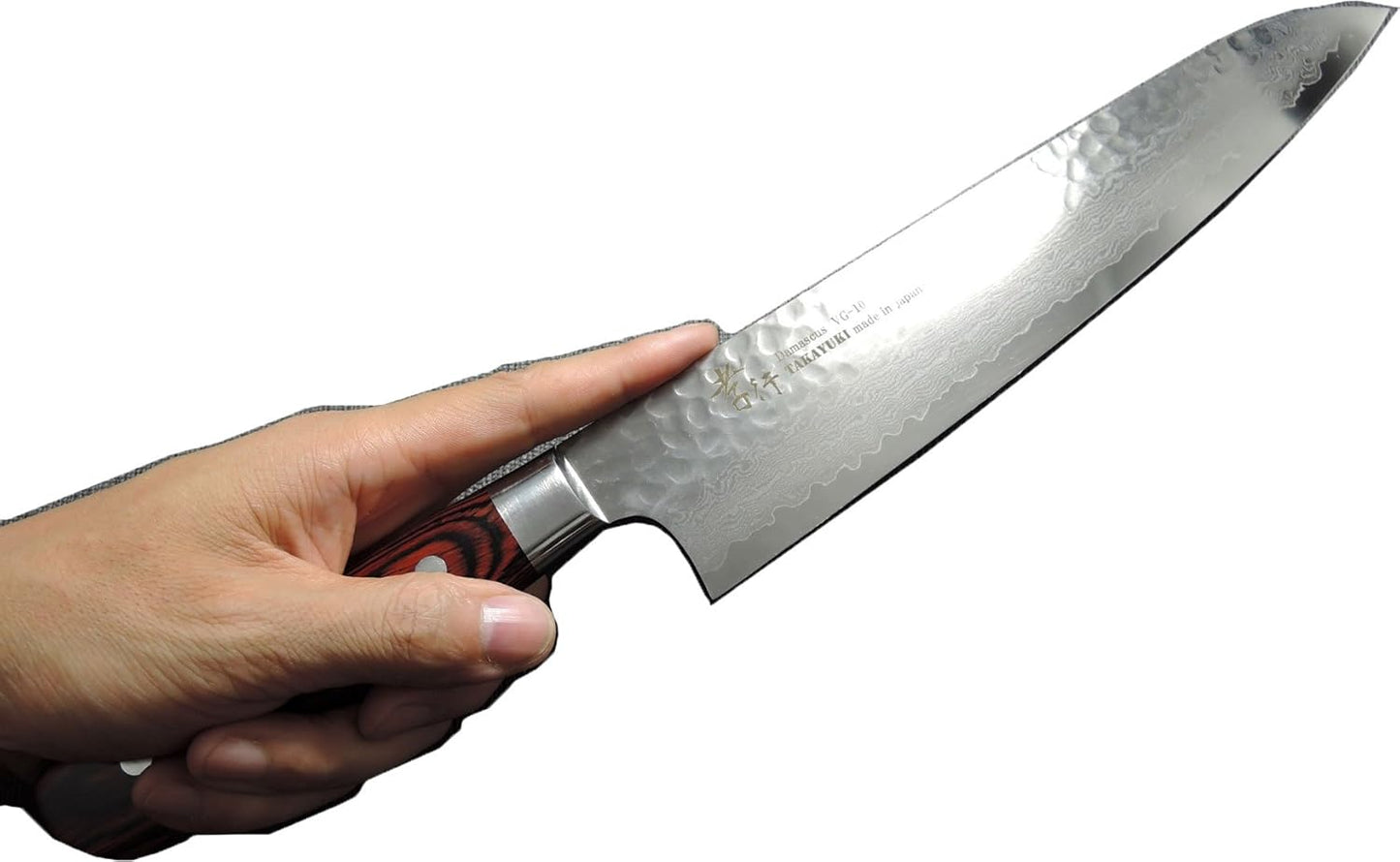 Sakai Hammered Damascus 33 Layer Vg-10 Japanese 07396 Gyuto 240mm Chef Knife