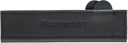 6.5" Black Magnetic Leather Edge-Guard - Handcrafted, Stylish & Functional Safety Accessory for Knife - 2 Blade Entry Notches - 6.5" x 1.625"
