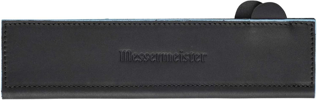6.5" Black Magnetic Leather Edge-Guard - Handcrafted, Stylish & Functional Safety Accessory for Knife - 2 Blade Entry Notches - 6.5" x 1.625"