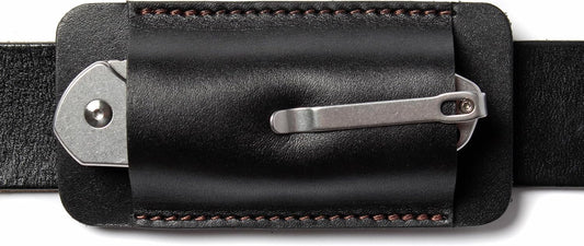 Pocket Knife Sheath for Horizontal Belt Carry, EDC Multitool Folding Knife Verical & Horizontal Belt Holder Holster with Belt Loop VPKS