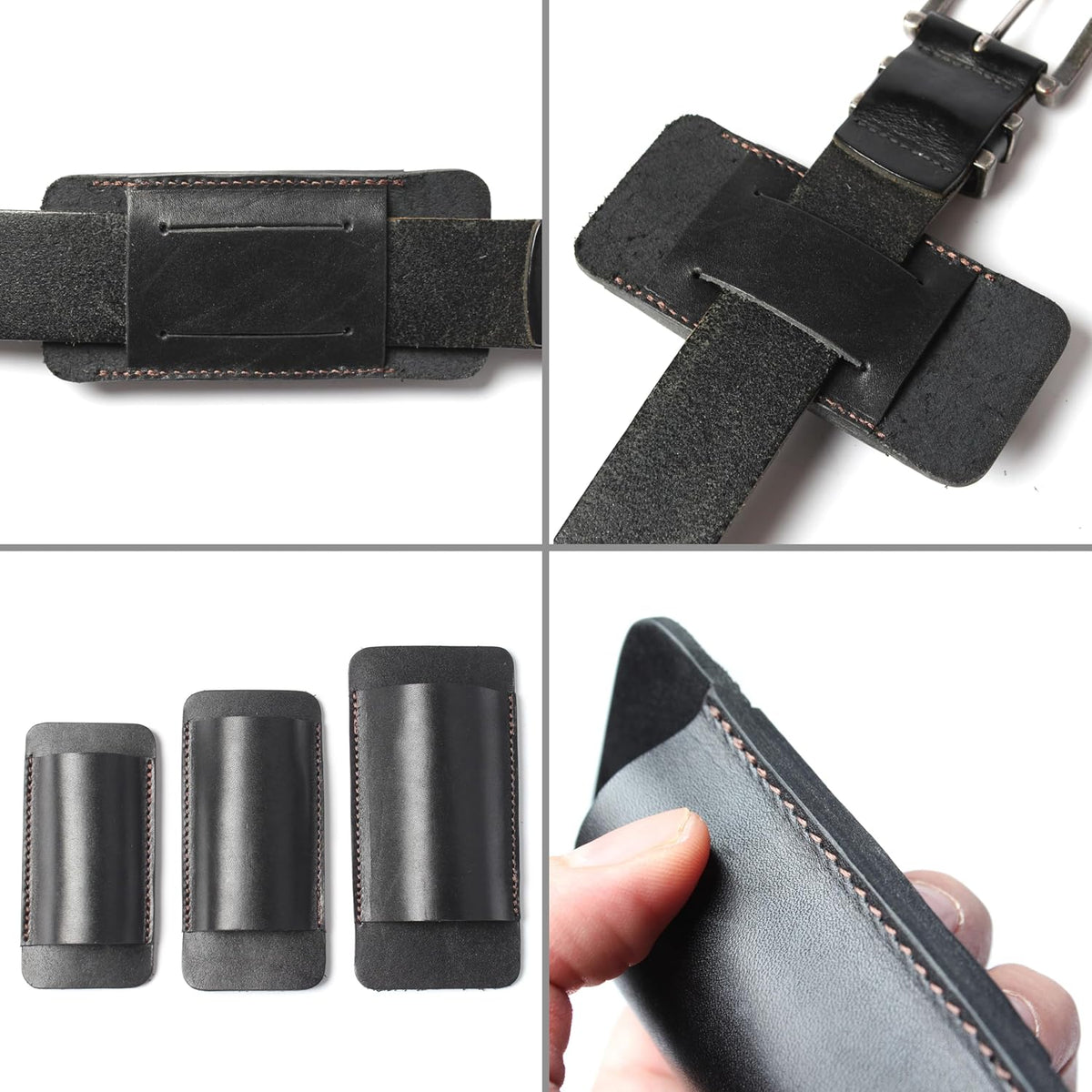 Pocket Knife Sheath for Horizontal Belt Carry, EDC Multitool Folding Knife Verical & Horizontal Belt Holder Holster with Belt Loop VPKS