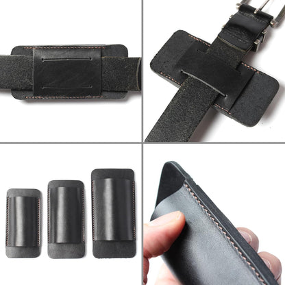 Pocket Knife Sheath for Horizontal Belt Carry, EDC Multitool Folding Knife Verical & Horizontal Belt Holder Holster with Belt Loop VPKS