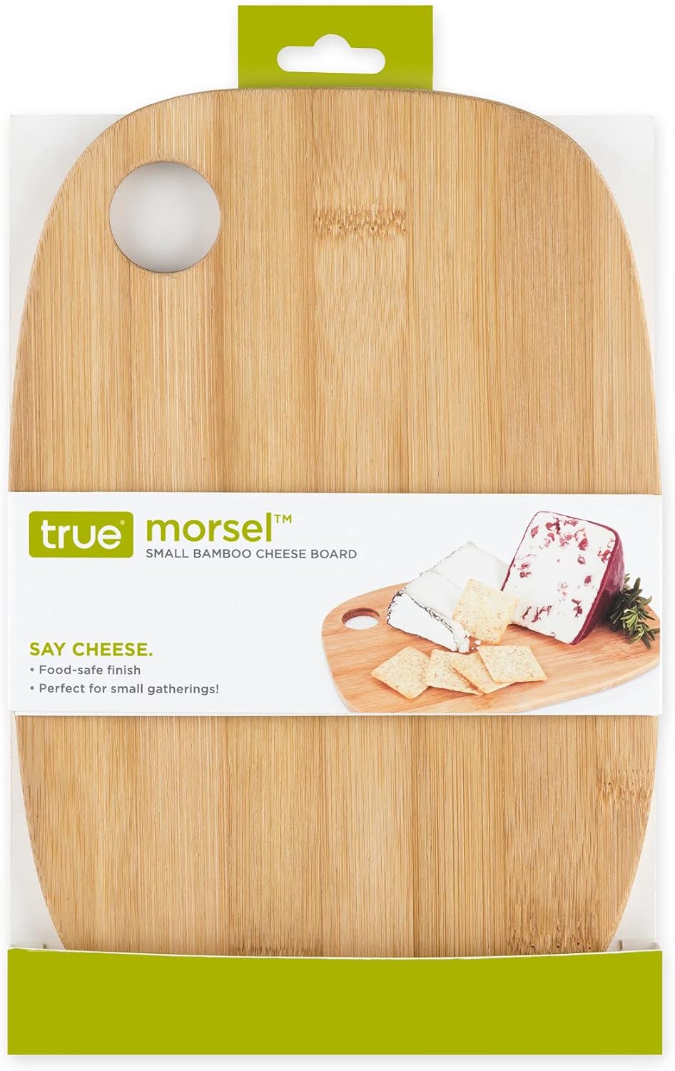 Camembert Cheese Board and Tool Set - Wooden Cheese Platter Tray and Stainless Steel Knives, Circular Wood Serving Board Gift Set - House Gift, Gift for Couples, Bridal Shower Gift