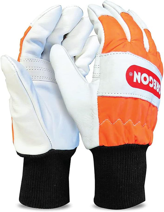 Chainsaw Left-Hand Protection Leather Gloves – Large (Size 10) (91305L) | Leather, Cut-Resistant, Left-Hand Protection for Chainsaw and Power Tools Users, Certified for Professional & Homeowner Use
