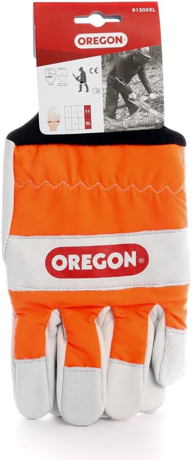 Chainsaw Left-Hand Protection Leather Gloves – Large (Size 10) (91305L) | Leather, Cut-Resistant, Left-Hand Protection for Chainsaw and Power Tools Users, Certified for Professional & Homeowner Use