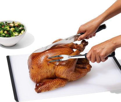 Carving Set |Soft-Grip Duo Designed for Effortless Carving and Serving |2-Piece Fork & Knife Set | Spear, Secure, Cut & Serve Roasted Meat