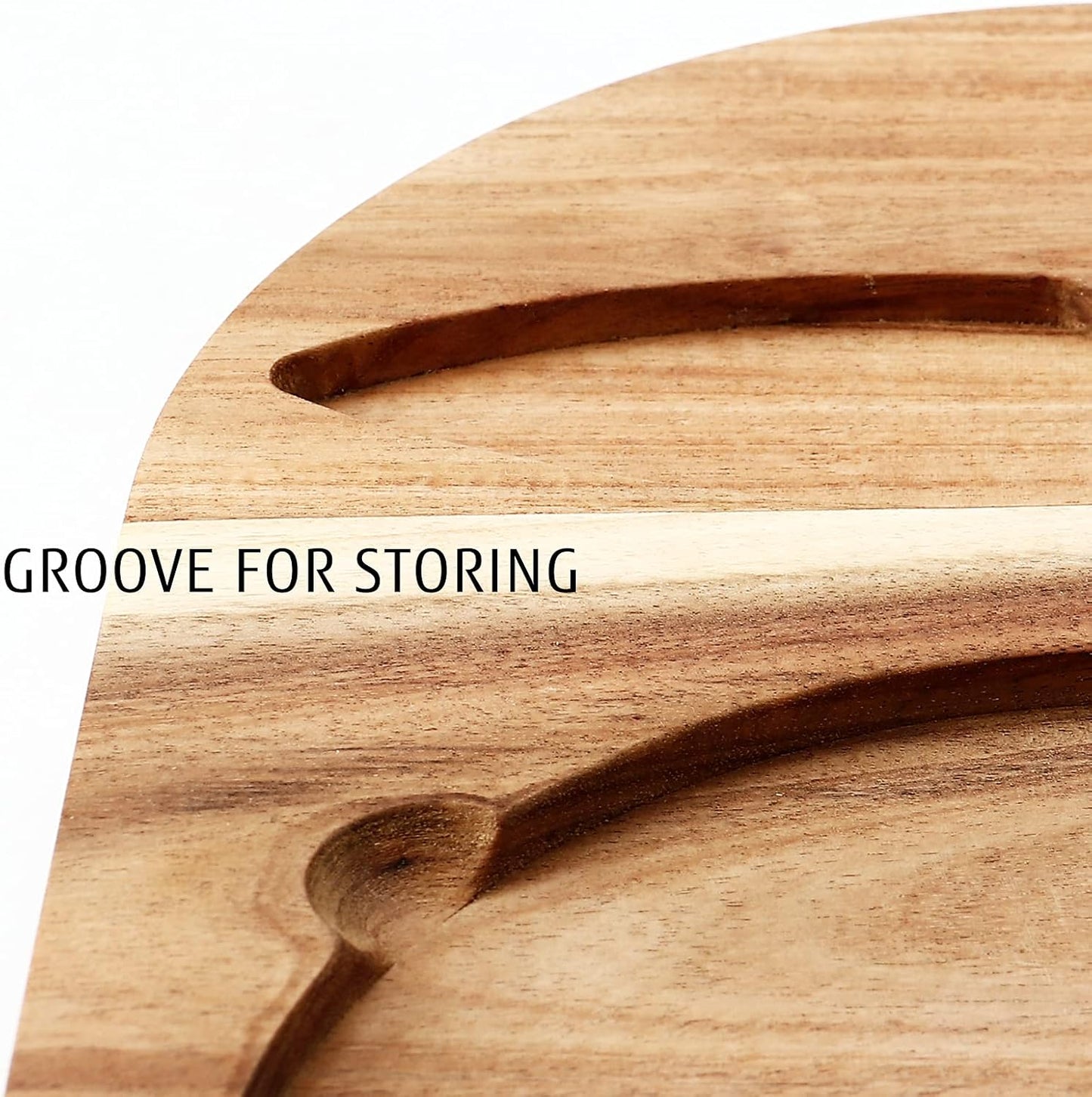 Oval Wooden Cheese Board Set, Acacia Wood Cheese Serving Board with White Marble & Cheese Knife, Cheese Serving Tray for Cheese, Cake, Appetizers