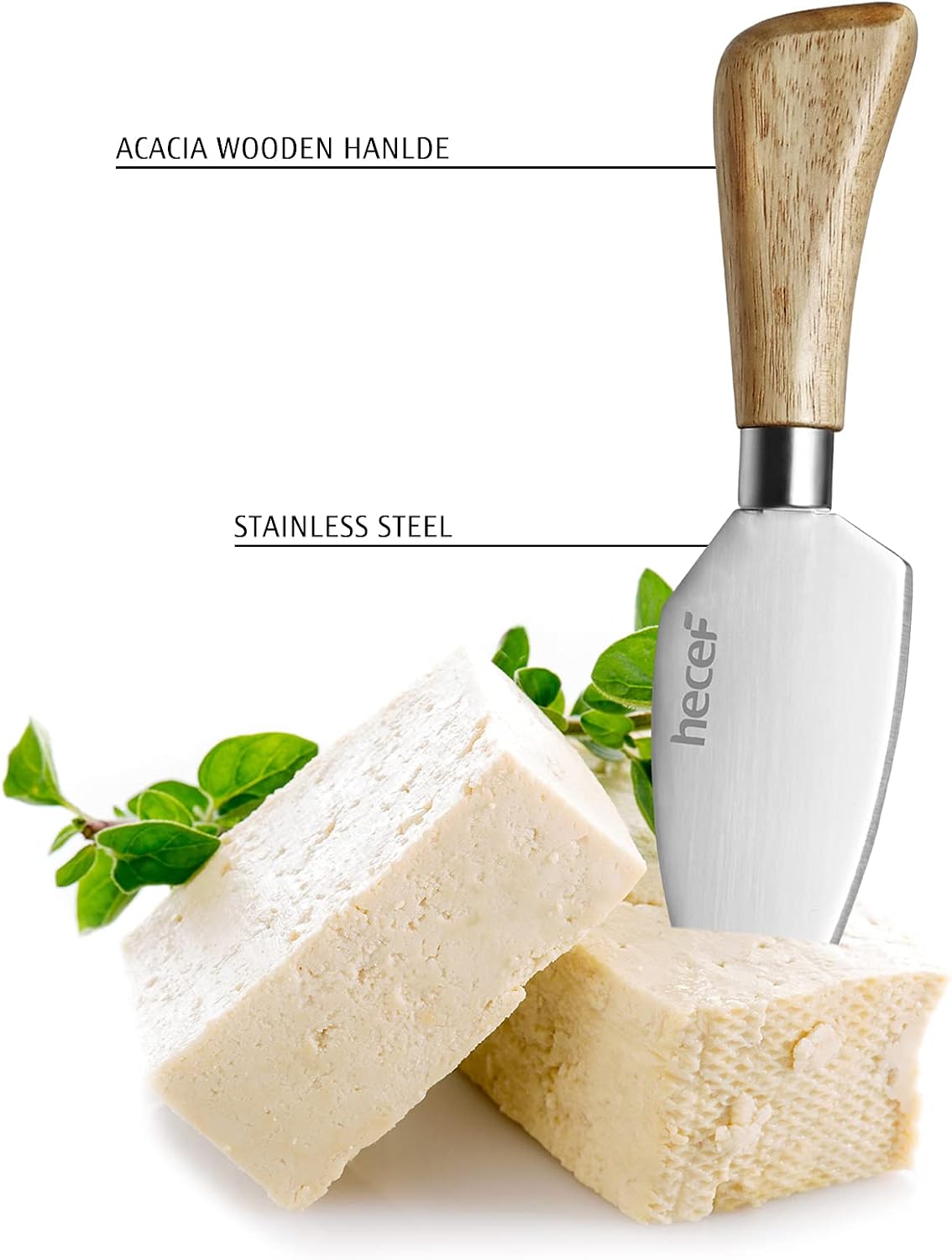 Oval Wooden Cheese Board Set, Acacia Wood Cheese Serving Board with White Marble & Cheese Knife, Cheese Serving Tray for Cheese, Cake, Appetizers