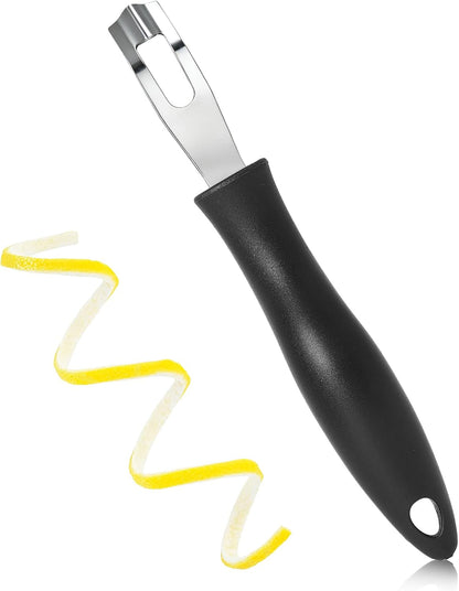 Channel Knife Lemon Peeler Zester-Garnish for Cocktail Mixers- Triangular, V-Shaped Stainless Steel Professional Grade Bar Tool-Fruit Peeler Zester (Peeler A)