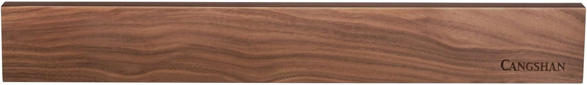 Cangshan 18-Inch Magnetic Knife Bar, Solid American Walnut Wood, Wall-Mounted Knife Holder with N52 Magnets and Mounting Hardware, Warm Brown, 10300954