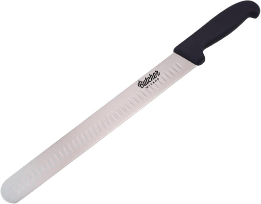 Slicing Knife 12" – Brisket and Carving Knife with Granton Edge for BBQ, Turkey, Ham, Prime Rib, and Precise Meat Cutting