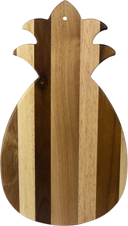 Rock & Branch Series Shiplap Pineapple Shaped Wood Serving and Cutting Board | Great for Wall Art 14-3/8" x 8" x 5/8"