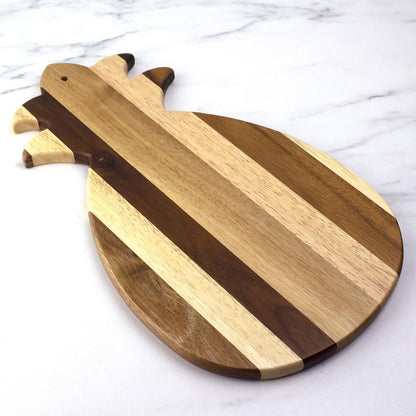 Rock & Branch Series Shiplap Pineapple Shaped Wood Serving and Cutting Board | Great for Wall Art 14-3/8" x 8" x 5/8"
