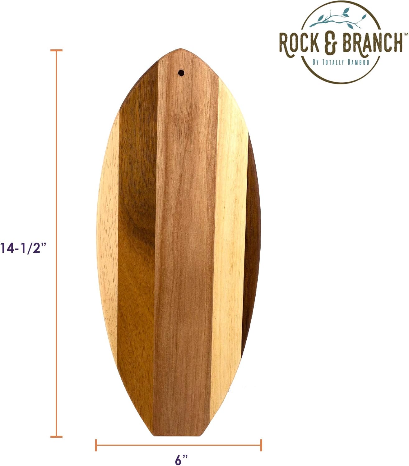 Rock & Branch Series Shiplap Pineapple Shaped Wood Serving and Cutting Board | Great for Wall Art 14-3/8" x 8" x 5/8"