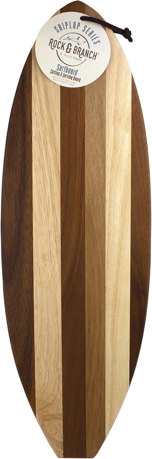 Rock & Branch Series Shiplap Pineapple Shaped Wood Serving and Cutting Board | Great for Wall Art 14-3/8" x 8" x 5/8"
