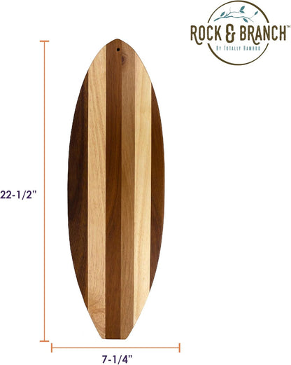 Rock & Branch Series Shiplap Pineapple Shaped Wood Serving and Cutting Board | Great for Wall Art 14-3/8" x 8" x 5/8"